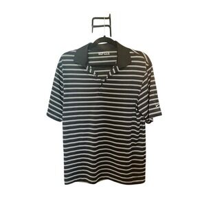 Nike Golf Polo Men's Shirt Black White Stripe Size‎ Small, Dry Fit Nike Golf